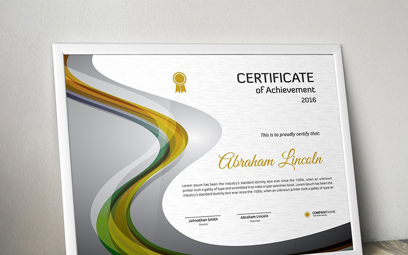 Wavy Colorful Certificate Template