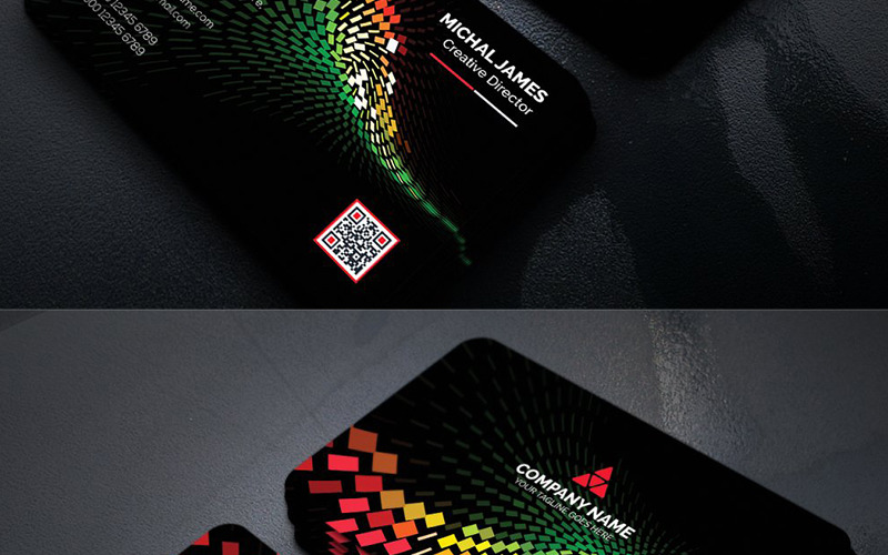 Абстрактная визитная карточка - шаблон фирменного стиля