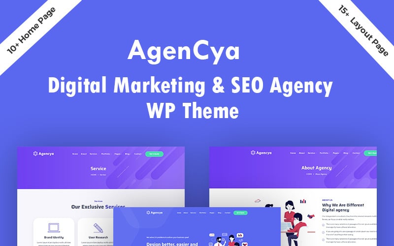 Agencya - тема WordPress для агентства цифрового маркетинга и SEO