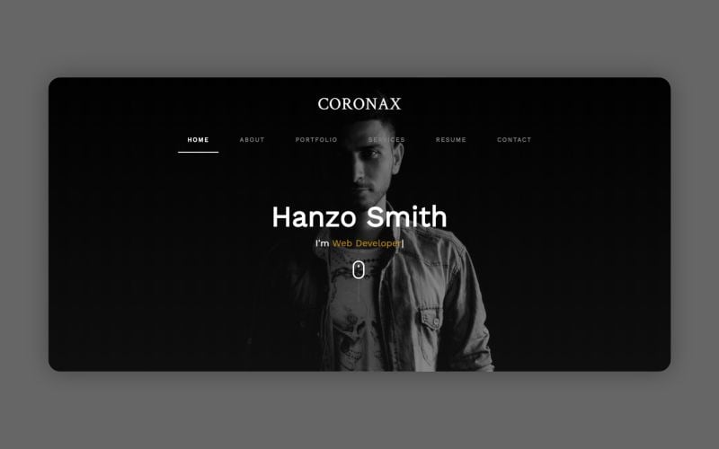 Coronax - Kişisel Portföy Açılış Sayfası Şablonu