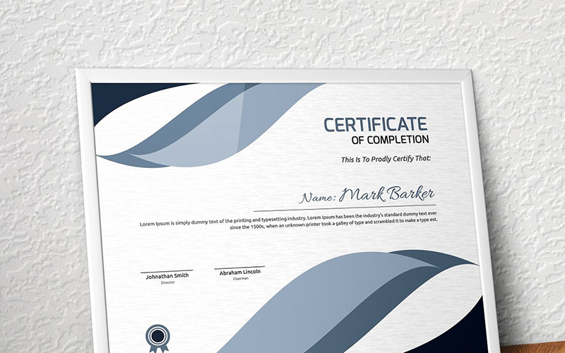 Download Шаблон сертификата "Curvy Abstract Certificate Template" / Curvy Abstract Certificate Template - Шаблон сертификата на тему графика certificate corporate decorative diploma elegant excellence frame graduation green modern multicolor ornament ornaments paper print ready template professional red simple