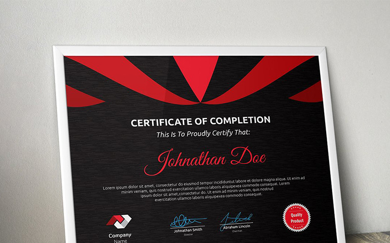 Download Шаблон сертификата "Curvy Abstract Certificate Template" / Curvy Abstract Certificate Template - Шаблон сертификата на тему графика certificate corporate decorative diploma elegant excellence frame graduation green modern multicolor ornament ornaments paper print ready template professional red simple