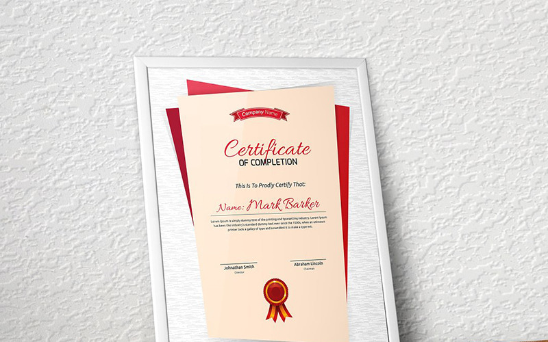 Download Шаблон сертификата "Elegant Certificate Template" / Elegant Certificate Template - Шаблон сертификата на тему графика certificate corporate decorative diploma elegant excellence frame graduation green modern multicolor ornament ornaments paper print ready template professional red simple