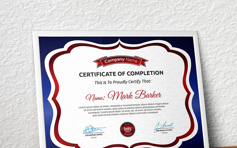 Download Шаблон сертификата "Elegant Certificate Template" / Elegant Certificate Template - Шаблон сертификата на тему графика multipurpose modern certificate template with clean design suitable for event awards employee of the month recognition appreciation achievements completions courses