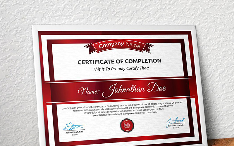 Download Шаблон сертификата "Elegant Retro - Modern Certificate Template" / Elegant Retro - Modern Certificate Template - Шаблон сертификата на тему графика certificate corporate decorative diploma elegant excellence frame graduation green modern multicolor ornament ornaments paper print ready template professional red simple