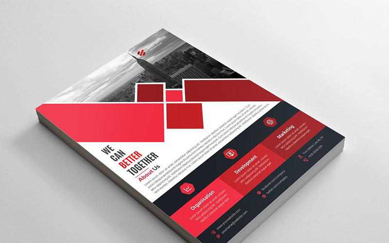 Flyer géométrique - modèle d'identité d'entreprise