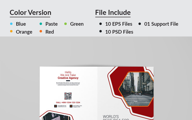 Download Фирменный стиль "Nahian Bi-Fold Brochure - Corporate Identity Template" / Nahian Bi-Fold Brochure - Corporate Identity Template - Фирменный стиль на тему графика a4 agency bi-fold bifold blue brochure business clean colorful company corporate creative design editable folding indesign key visual leaflet lifestyle