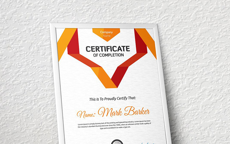 Download Шаблон сертификата "Ribbon Certificate Template" / Ribbon Certificate Template - Шаблон сертификата на тему графика certificate corporate decorative diploma elegant excellence frame graduation green modern multicolor ornament ornaments paper print ready template professional red simple
