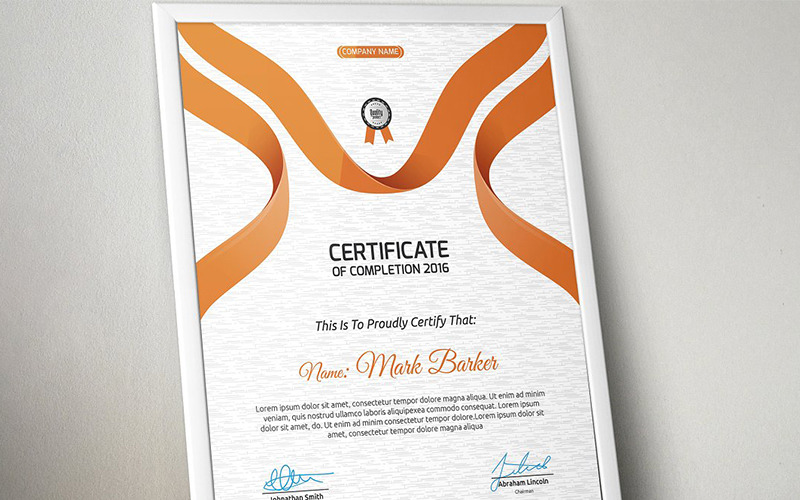 Download Шаблон сертификата "Ribbons Certificate Template" / Ribbons Certificate Template - Шаблон сертификата на тему графика certificate corporate decorative diploma elegant excellence frame graduation green modern multicolor ornament ornaments paper print ready template professional red simple