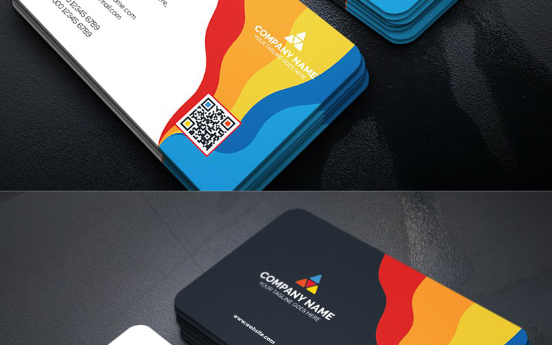 Download Фирменный стиль "Colorful Business Card - Corporate Identity Template" / Colorful Business Card - Corporate Identity Template - Фирменный стиль на тему графика art blue business card cards colorful corporate creative flyers food green hi-quality modern official photography professional purply real estate red