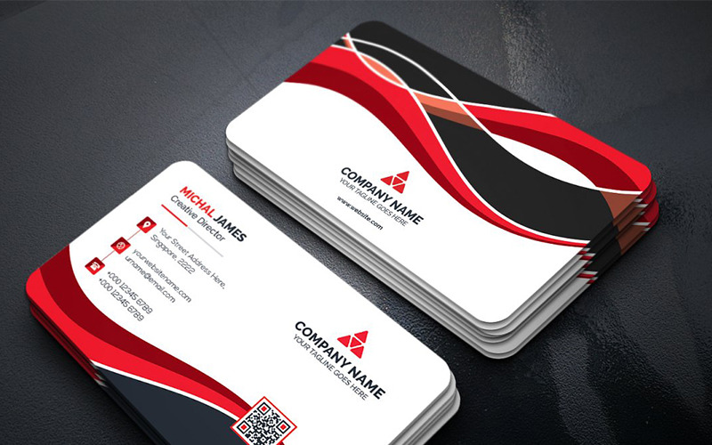 Download Фирменный стиль "Curvy Business Card - Corporate Identity Template" / Curvy Business Card - Corporate Identity Template - Фирменный стиль на тему графика art blue business card cards colorful corporate creative flyers food green hi-quality modern official photography professional purply real estate red