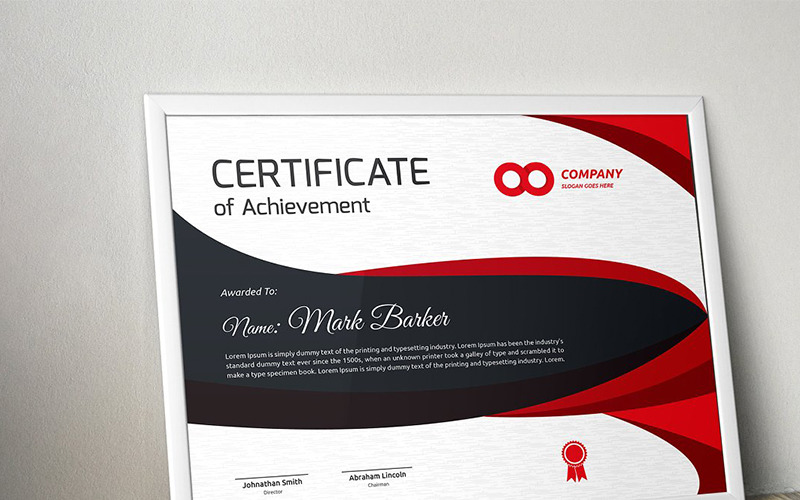 Download Шаблон сертификата "Curvy Modern Certificate Template" / Curvy Modern Certificate Template - Шаблон сертификата на тему графика a4 abstract flyer advert advertisement agency agent business clean design conference flyer corporate creative editable template group study illustrator marketing