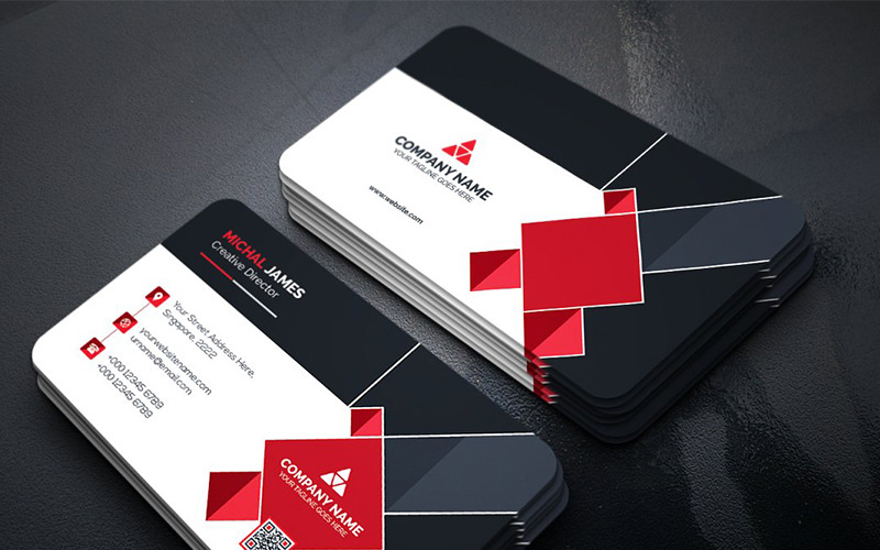 Download Фирменный стиль "Geometric Business Card - Corporate Identity Template" / Geometric Business Card - Corporate Identity Template - Фирменный стиль на тему графика art blue business card cards colorful corporate creative flyers food green hi-quality modern official photography professional purply real estate red