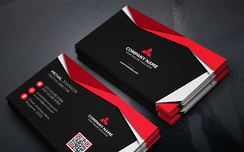 Download Фирменный стиль "Geometric Business Card - Corporate Identity Template" / Geometric Business Card - Corporate Identity Template - Фирменный стиль на тему графика art blue business card cards colorful corporate creative flyers food green hi-quality modern official photography professional purply real estate red