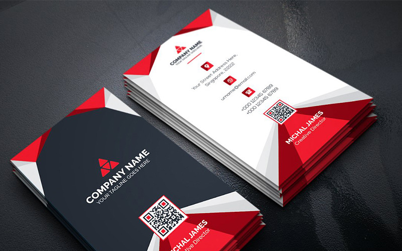 Download Фирменный стиль "Geometric Business Card - Corporate Identity Template" / Geometric Business Card - Corporate Identity Template - Фирменный стиль на тему графика art blue business card cards colorful corporate creative flyers food green hi-quality modern official photography professional purply real estate red