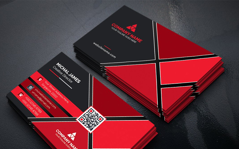Download Фирменный стиль "Geometric Business Card - Corporate Identity Template" / Geometric Business Card - Corporate Identity Template - Фирменный стиль на тему графика art blue business card cards colorful corporate creative flyers food green hi-quality modern official photography professional purply real estate red