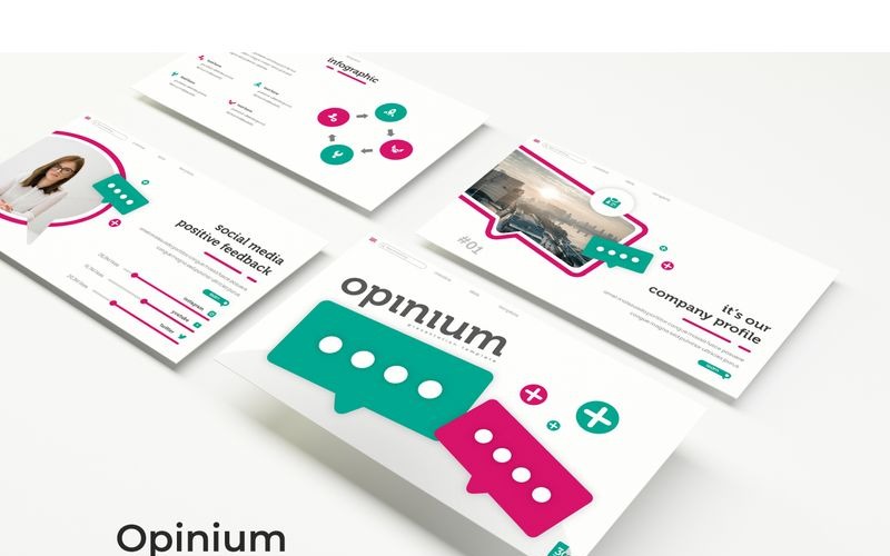 Modelo de PowerPoint de opinião