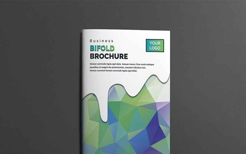 Download Фирменный стиль "Abstract Bifold Brochure - Corporate Identity Template" / Abstract Bifold Brochure - Corporate Identity Template - Фирменный стиль на тему графика abstract agency bi-fold brochure bifold blue business clean company profile corporate creative creativity fold gradient green market marketing modern multipurpose