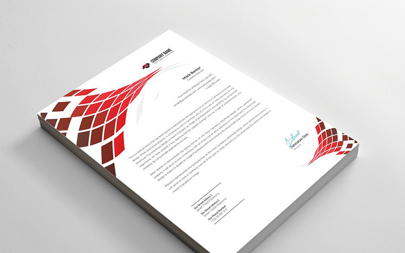 Download Фирменный стиль "Abstract Letterhead - - Corporate Identity Template" / Abstract Letterhead - - Corporate Identity Template - Фирменный стиль на тему графика brand branding business letterhead clean corporate identity creative dark design pad template lines modern presentation professional red stationery us