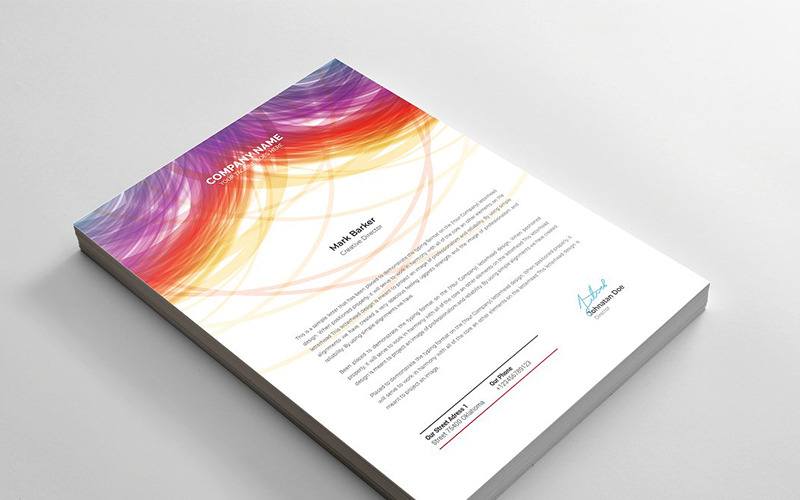 Download Фирменный стиль "Abstract Letterhead - Corporate Identity Template" / Abstract Letterhead - Corporate Identity Template - Фирменный стиль на тему графика brand branding business letterhead clean corporate identity creative dark design pad template line modern presentation professional red stationery us