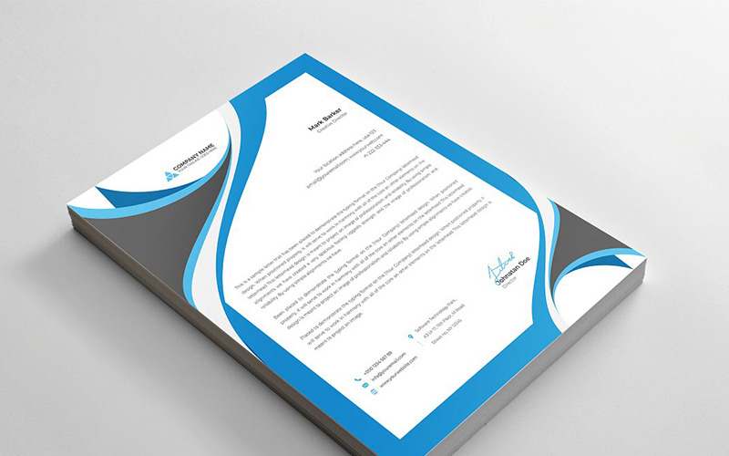 Download Фирменный стиль "Curvy Letterhead - Corporate Identity Template" / Curvy Letterhead - Corporate Identity Template - Фирменный стиль на тему графика brand branding business letterhead clean corporate identity creative dark design pad template line modern presentation professional red stationery us