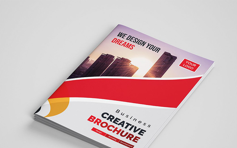Download Фирменный стиль "Curvy Modern Bifold Brochure - Corporate Identity Template" / Curvy Modern Bifold Brochure - Corporate Identity Template - Фирменный стиль на тему графика abstract agency bi-fold brochure bifold blue business clean company profile corporate creative creativity fold gradient green market marketing modern multipurpose