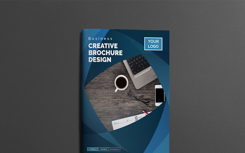 Download Фирменный стиль "Curvy Modern Bifold Brochure - Corporate Identity Template" / Curvy Modern Bifold Brochure - Corporate Identity Template - Фирменный стиль на тему графика abstract agency bi-fold brochure bifold blue business clean company profile corporate creative creativity fold gradient green market marketing modern multipurpose