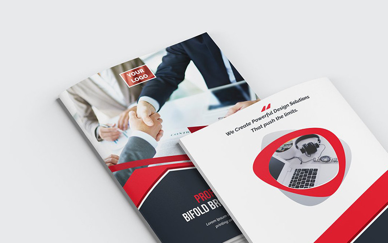 Download Фирменный стиль "Geometric Bifold Brochure - Corporate Identity Template" / Geometric Bifold Brochure - Corporate Identity Template - Фирменный стиль на тему графика abstract agency bi-fold brochure bifold blue business clean company profile corporate creative creativity fold gradient green market marketing modern multipurpose