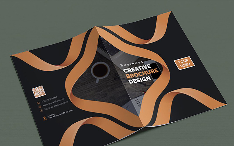 Download Фирменный стиль "Modern Bifold Brochure - Corporate Identity Template" / Modern Bifold Brochure - Corporate Identity Template - Фирменный стиль на тему графика abstract agency bi-fold brochure bifold blue business clean company profile corporate creative creativity fold gradient green market marketing modern multipurpose