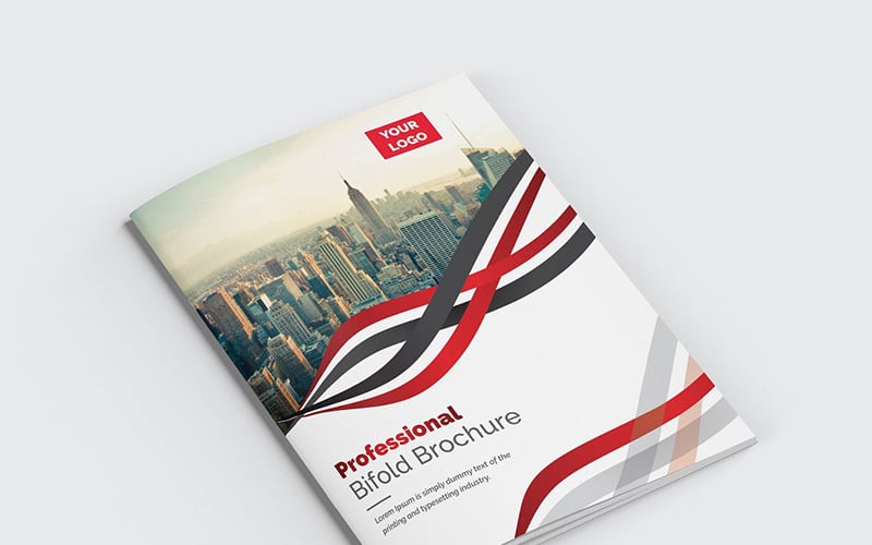Křivky moderní brožura Bifold - šablona Corporate Identity