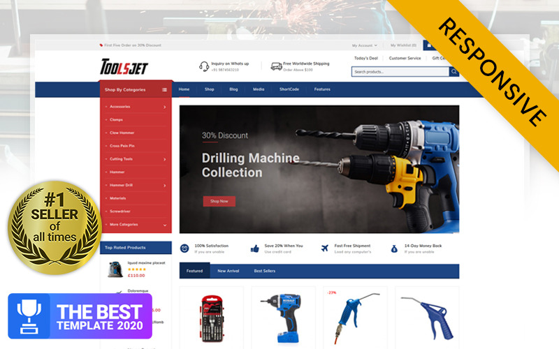 хозяйственный магазин тема woocommerce