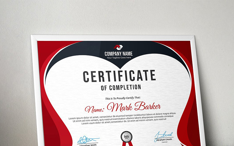 Download Шаблон сертификата "Wavy Elegant Certificate Template" / Wavy Elegant Certificate Template - Шаблон сертификата на тему графика certificate corporate decorative diploma elegant excellence frame graduation green modern multicolor ornament ornaments paper print ready template professional red simple