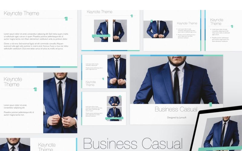 Business Casual PowerPoint template #96353 - TemplateMonster