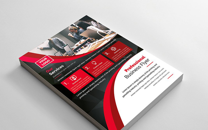 Download Фирменный стиль "Curvy Dark Flyer - Corporate Identity Template" / Curvy Dark Flyer - Corporate Identity Template - Фирменный стиль на тему графика abstract flyer advert advertisement agency agent business clean design conference flyer corporate creative editable template group study illustrator marketing