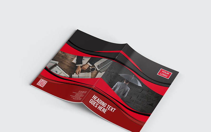 Download Фирменный стиль "Curvy Modern Bifold Brochure - Corporate Identity Template" / Curvy Modern Bifold Brochure - Corporate Identity Template - Фирменный стиль на тему графика abstract agency bi-fold brochure bifold blue business clean company profile corporate creative creativity fold gradient green market marketing modern multipurpose