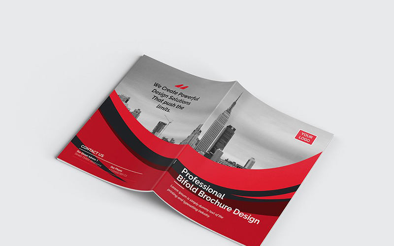 Download Фирменный стиль "Curvy Modern Bifold Brochure - Corporate Identity Template" / Curvy Modern Bifold Brochure - Corporate Identity Template - Фирменный стиль на тему графика abstract agency bi-fold brochure bifold blue business clean company profile corporate creative creativity fold gradient green market marketing modern multipurpose