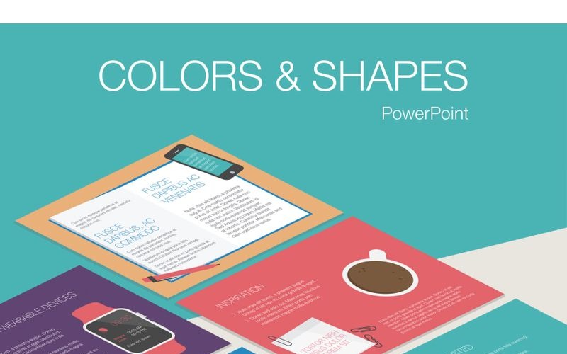 Цвета и фигуры Шаблон PowerPoint