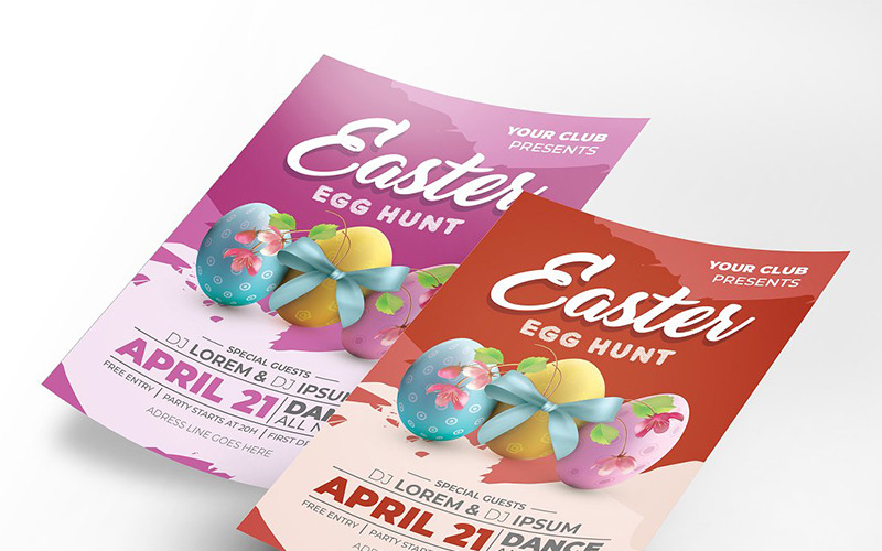 Download Фирменный стиль "Easter Egg Hunt Flyer - Corporate Identity Template" / Easter Egg Hunt Flyer - Corporate Identity Template - Фирменный стиль на тему графика ai church cute easter bunny egg festival weekend hunt eps happy illustrator kids paques pascoa pascua de resurreccion