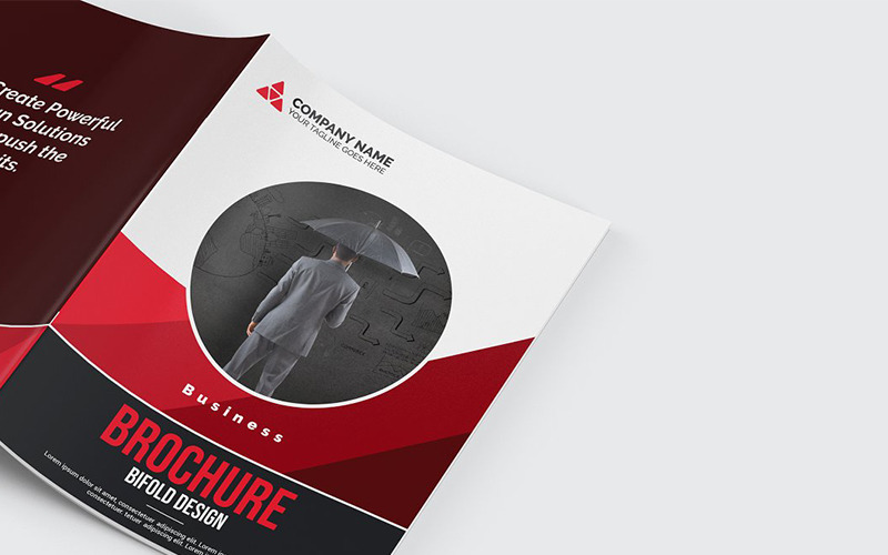 Download Фирменный стиль "Geometric Bifold Brochure - Corporate Identity Template" / Geometric Bifold Brochure - Corporate Identity Template - Фирменный стиль на тему графика abstract agency bi-fold brochure bifold blue business clean company profile corporate creative creativity fold gradient green market marketing modern multipurpose