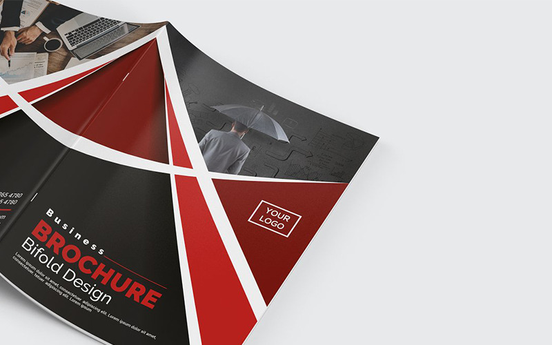 Download Фирменный стиль "Geometric Bifold Brochure - Corporate Identity Template" / Geometric Bifold Brochure - Corporate Identity Template - Фирменный стиль на тему графика abstract agency bi-fold brochure bifold blue business clean company profile corporate creative creativity fold gradient green market marketing modern multipurpose