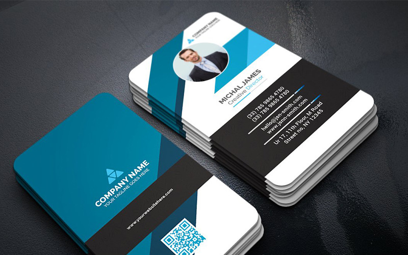 Download Фирменный стиль "Geometric Business Card - Corporate Identity Template" / Geometric Business Card - Corporate Identity Template - Фирменный стиль на тему графика art blue business card cards colorful corporate creative flyers food green hi-quality modern official photography professional purply real estate red