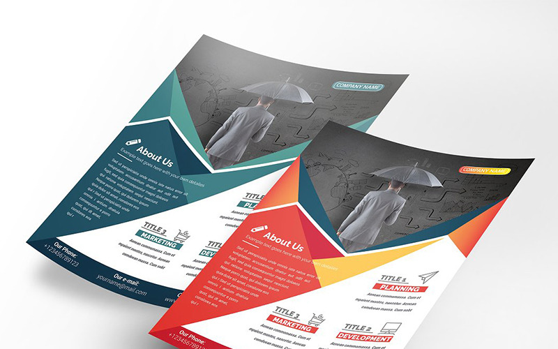 Download Фирменный стиль "Geometric Flyer - Corporate Identity Template" / Geometric Flyer - Corporate Identity Template - Фирменный стиль на тему графика a4 abstract flyer advert advertisement agency agent business clean design conference flyer corporate creative editable template group study illustrator marketing