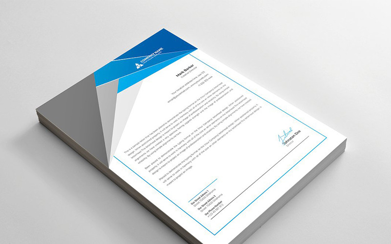 Download Фирменный стиль "Geometric Letterhead - Corporate Identity Template" / Geometric Letterhead - Corporate Identity Template - Фирменный стиль на тему графика brand branding business letterhead clean corporate identity creative dark design pad template line modern presentation professional red stationery us