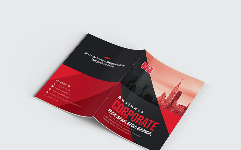 Geometric Modern Bifold Brochure - Corporate Identity Template