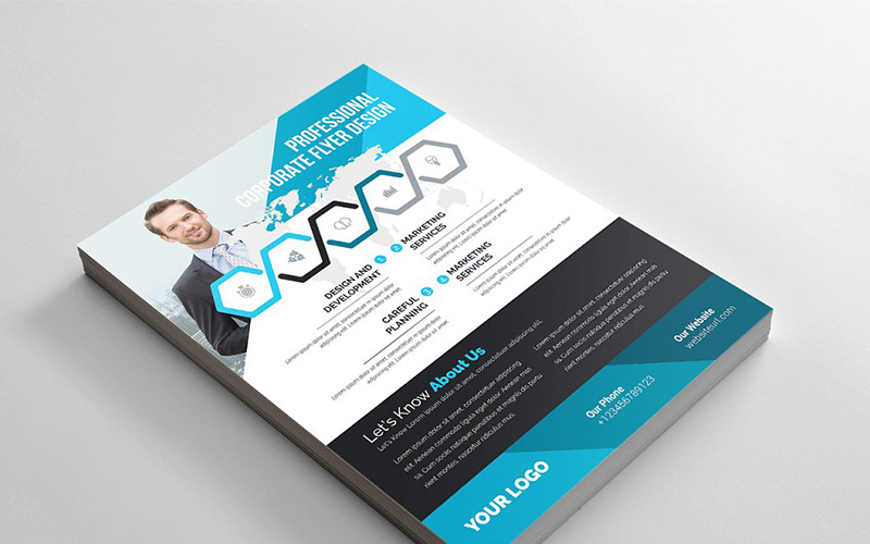 Geometrischer moderner Flyer - Corporate Identity Template