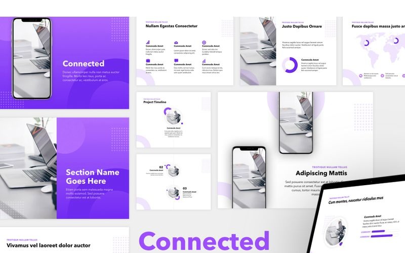 Modèle PowerPoint connecté