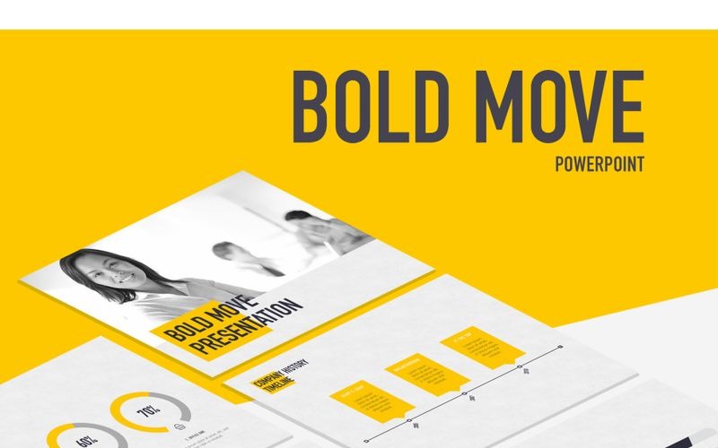 Modèle PowerPoint de déplacement en gras