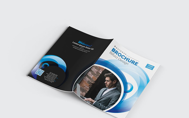 Download Фирменный стиль "Modern Bifold Brochure - Corporate Identity Template" / Modern Bifold Brochure - Corporate Identity Template - Фирменный стиль на тему графика abstract agency bi-fold brochure bifold blue business clean company profile corporate creative creativity fold gradient green market marketing modern multipurpose