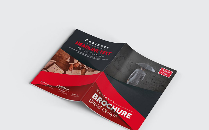 Modern Bifold-broschyr - mall för företagsidentitet