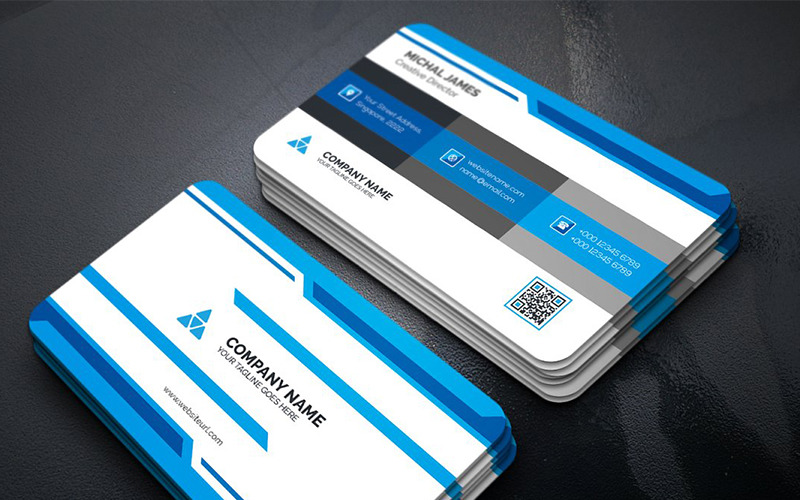 Download Фирменный стиль "Modern Business Card - Corporate Identity Template" / Modern Business Card - Corporate Identity Template - Фирменный стиль на тему графика black blue business card design clean corporate creative cyan elegant green line minimalist modern template orange personal photoshop print red